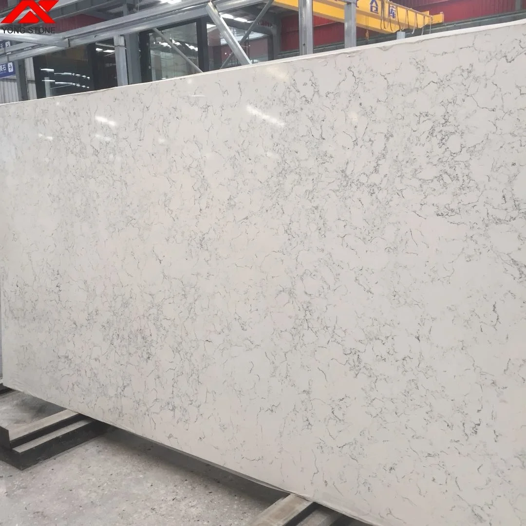 Artificial Statuario 2cm white quartz stone slabs