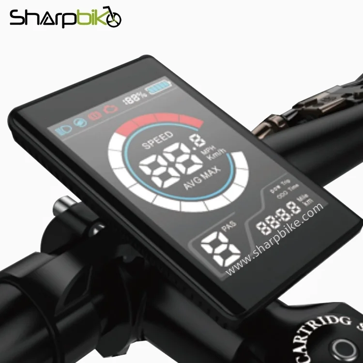Sharpbike new 3.5 inch TFT-S2 colorful ebike display with USB for electric bike