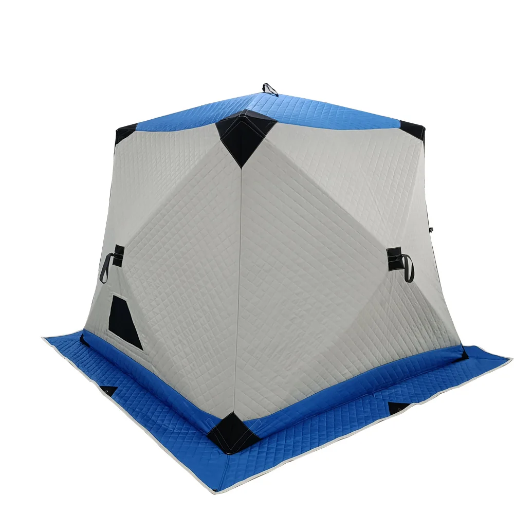 2-3 Person Ice Fishing Shelter Pop-Up Portable Insulated Tent Waterproof Oxford