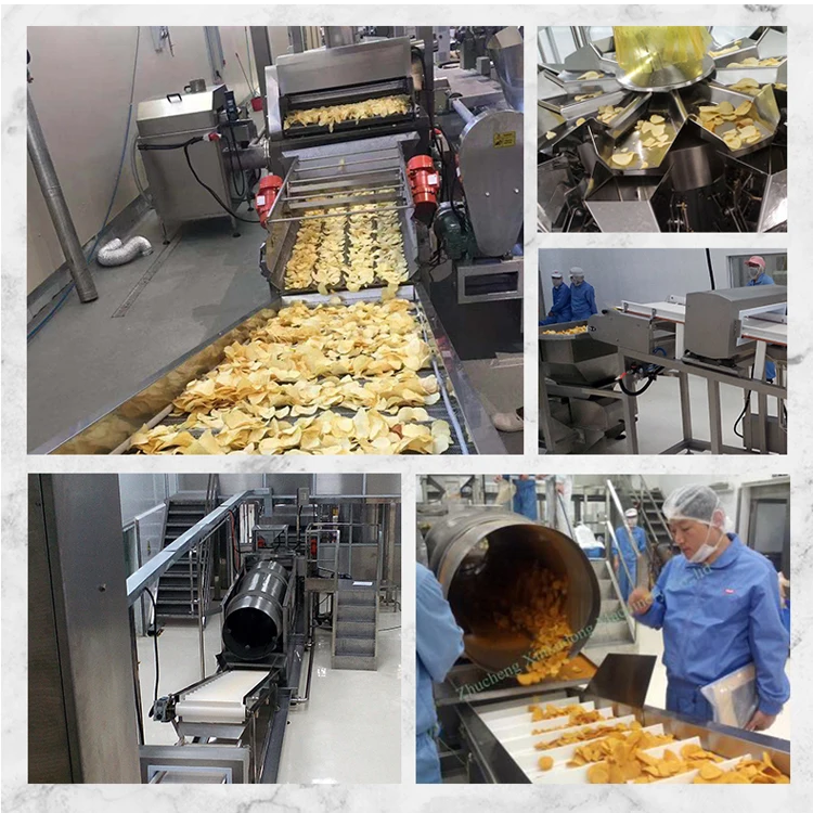 TCA 50kg 100kg 300kg potato chips production line welly   chips making machine automatic