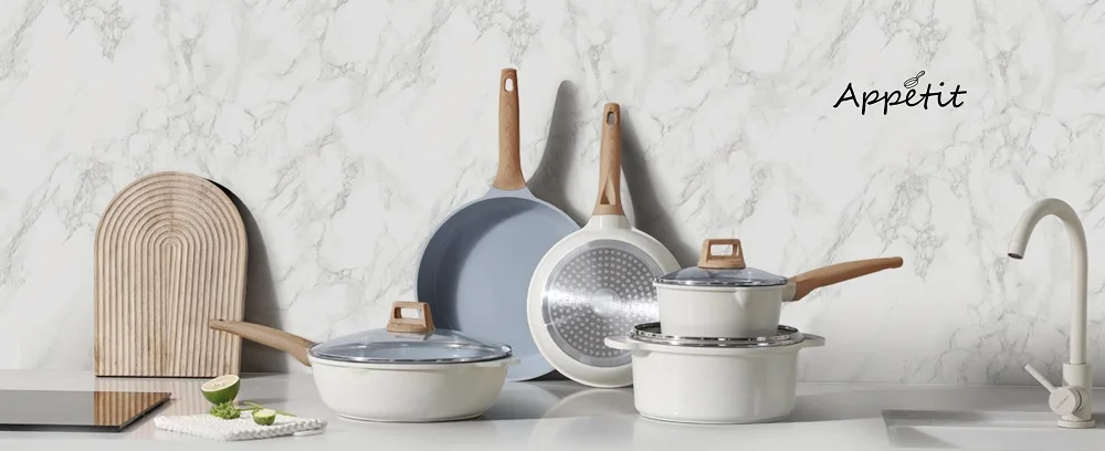High Quality Baking Pans Cake Cast Saucepan Non-stick Cookware Cooking Pancake Sauce Fry Wok Pan With Lid Non Stick Pan Milk Pot