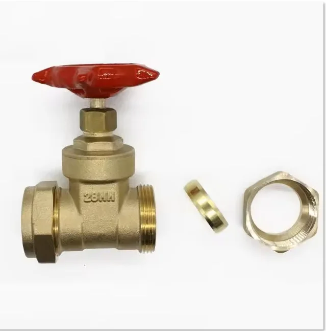 22MM Brass Gate Valve with Internal Thread Hard Seal Gauge Front Valve KI TZ Brass Gate Valve for General Application