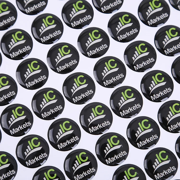 Custom 3d Dome Resin Stickers Self-adhesive Waterproof Transparent Clear Logo Labels Epoxy Stickers