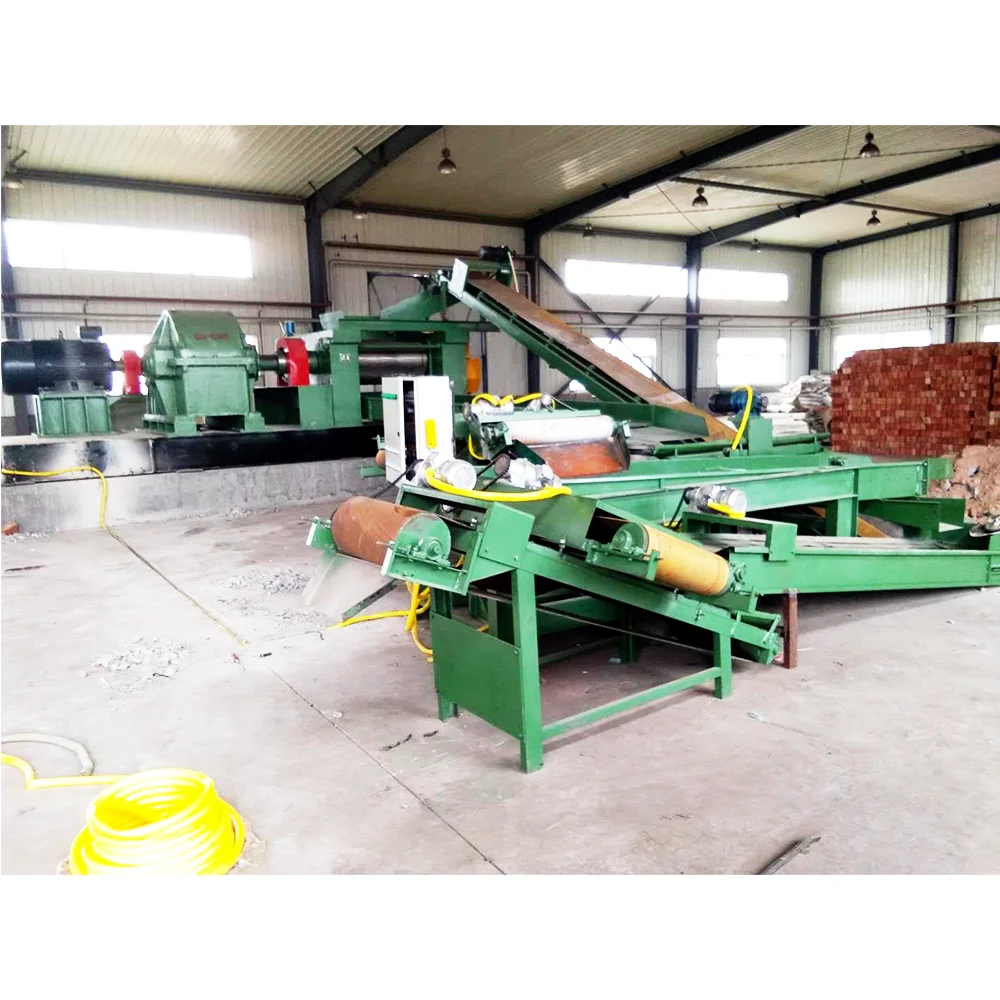 Fully automatic waste tyre cutting machine ecgroup / tire grinding equipment