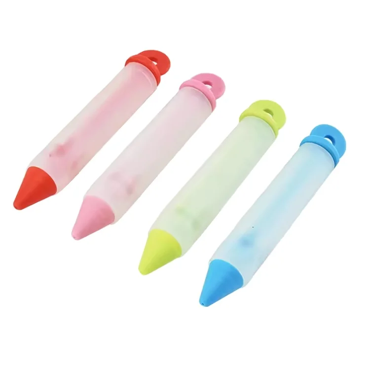 4 pcs Cake Tools Decoration food writing pen DIY silicone decoration pen Tools Cake Decorating Pen Sustainable Cake tool set