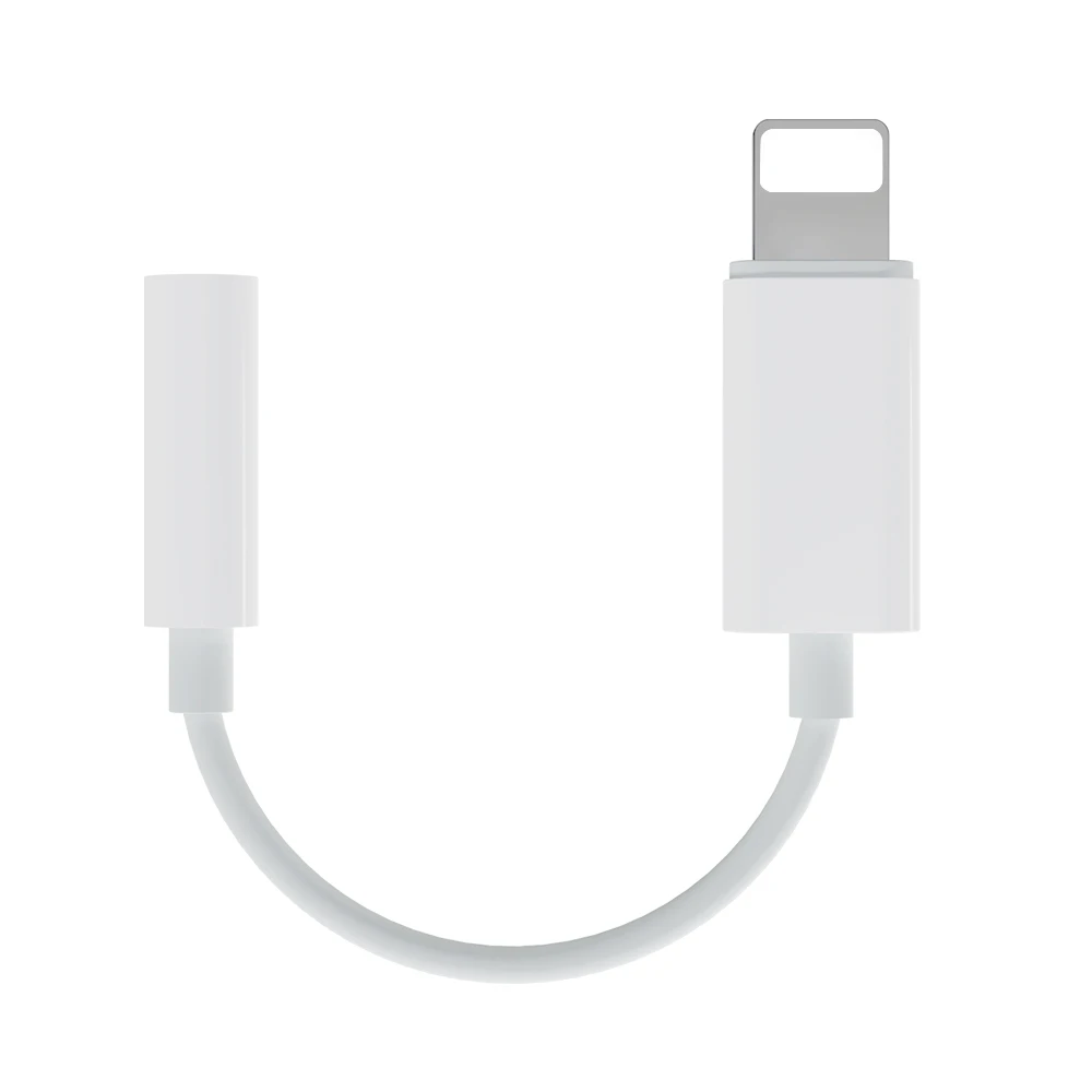 Lighting to 3.5mm jack adapter for i phone 3.5mm to lighting audio adapter MFI certified factory
