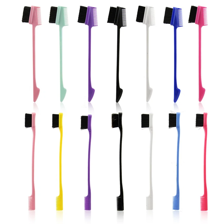 
Double Sided Hair Edge Control Brushes Comb Eyebrow Brushes with Comb 