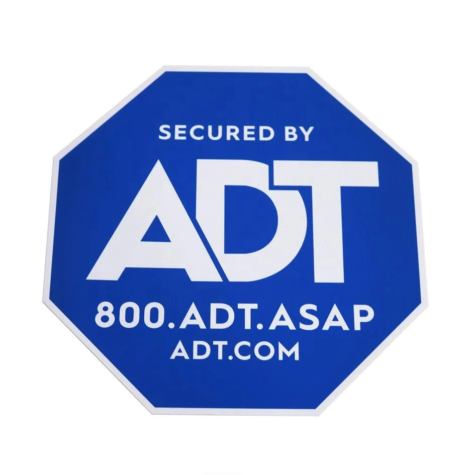 Hot Sales ADT Plastic Safety Security Signs Yard Signs With Aluminum Pole