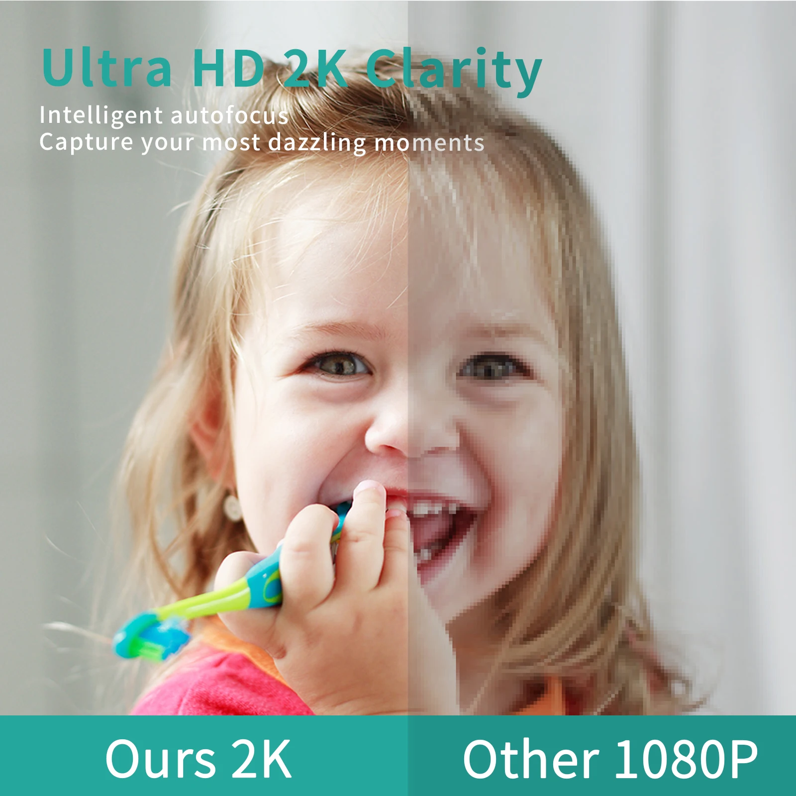 Webcam with Microphone and Speaker HD 2K Web Camera for Laptop Desktop Computer PC Portable USB Web Camera with Privacy Cover