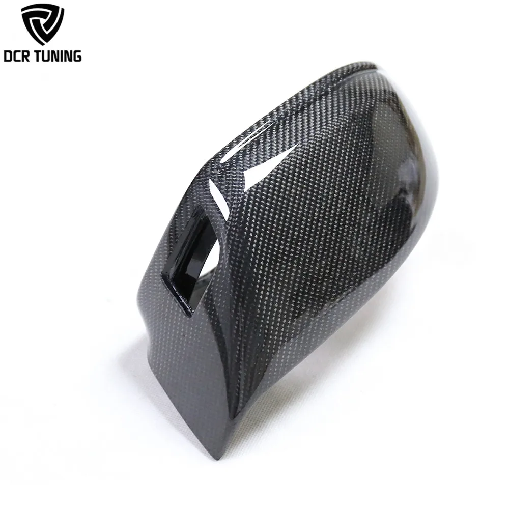 4 PCS/SET Carbon Fiber Wing Mirror Cover for Audi A7 S7 With Lane Blind Assist Auto Rearview Replace Mirror Shells 2011-2017