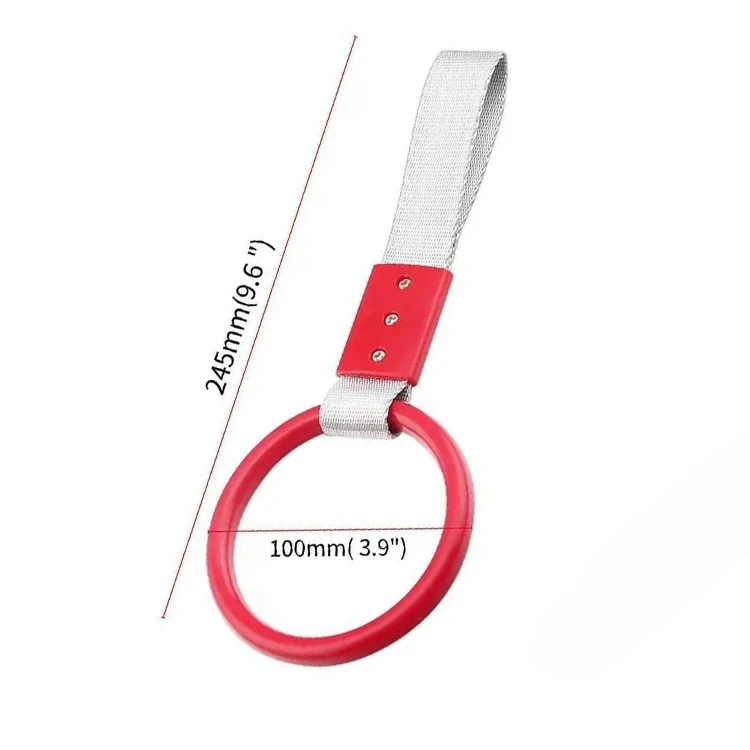 ZEAL Universal Bumper Decoration Custom JDM Style Round Pull Ring Towing Sport Racing Car Tow Strap Trailer Belt