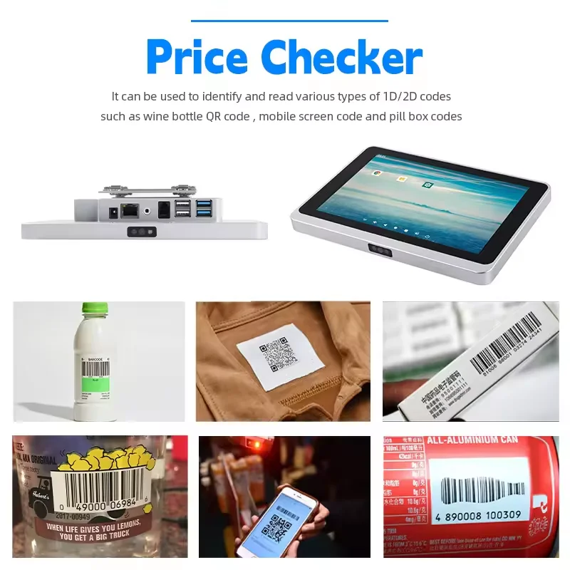 XT802E XTIOT Android Linux WIN10 Cash Register Pos Tablet Machine Pos Price Checker For Supermarket