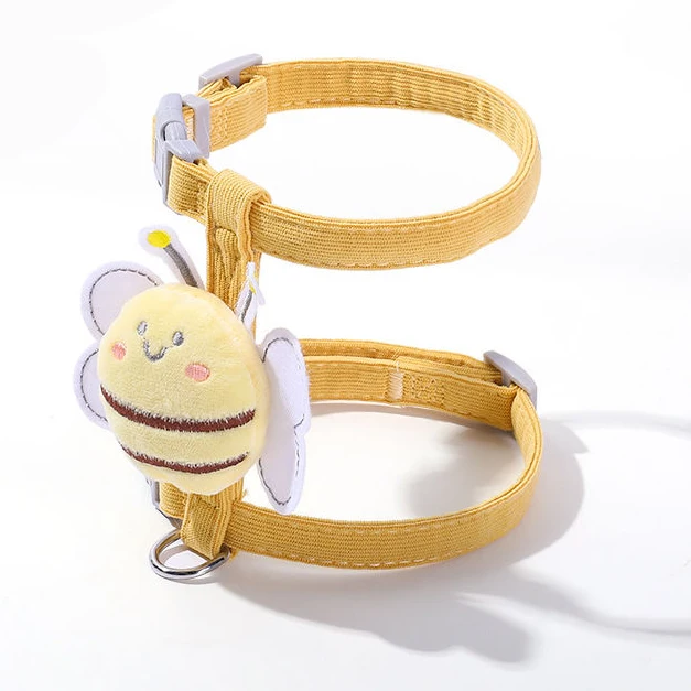 Cat Harness Leash Collar Set Adjustable cute Bee for Small Medium Pet dog Harnesses leash set Outdoor Walking