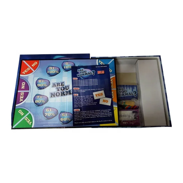 
OEM&ODM Customized Two Fold Game Board Activity Card Board Game for Kids 