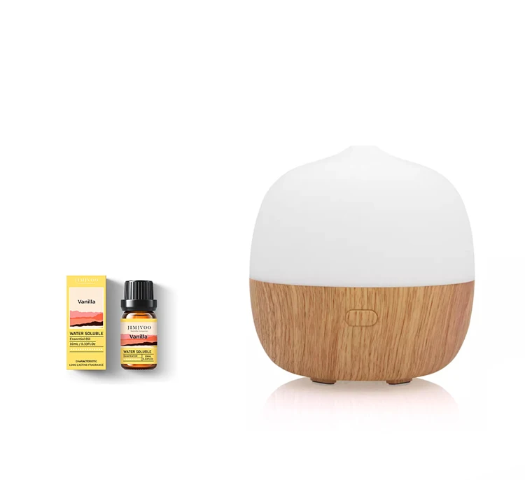 Mini Ultrasonic Aroma Air Humidifier New Items Portable Top Fill 120ml 5v Wood Grain Base Car  Essential Oil Diffuser