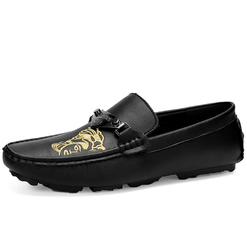 
Hot Sale Fashion Cow Leather Upper Flat Wholesale Leisure Party Shoes Loafer for Men 