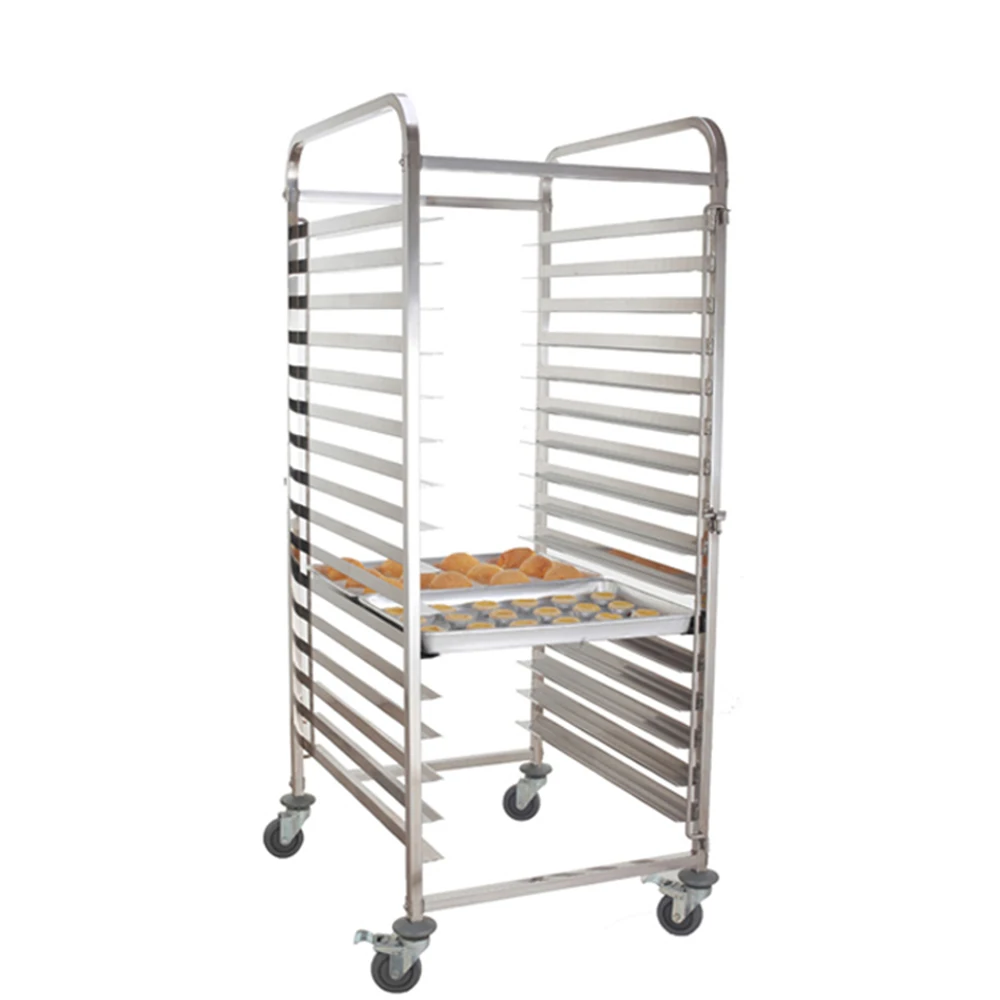 
Bakery Cooling Tray Trolley Stainless Steel Buffet Service GN Pans Rack Trolley 