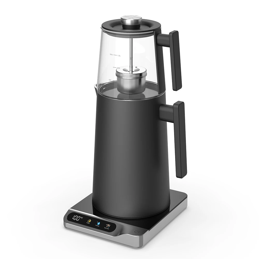 Hotsy Household Appliances Temperature Control 2.7L 1500W Modern With Glass Tea Pot Smart Electric Kettle