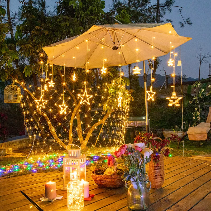 Christmas Lights Romantic Fairy Star pendant 2M 5 Colors LED String Light For Holiday Home Decoration