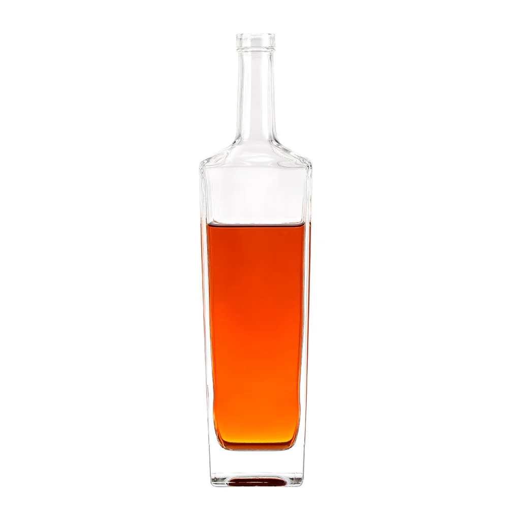 Global market Hot Sale Luxury 500ml 750ml 50cl 75cl luxury custom Liquor Vodka Whiskey glass Bottle with Lids