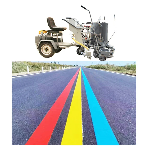 Pavement Tools 5.5hp Power Drive Car Ride-on Thermoplastic Road Lines Paint Marking Machine With Honda Gasoline Engine