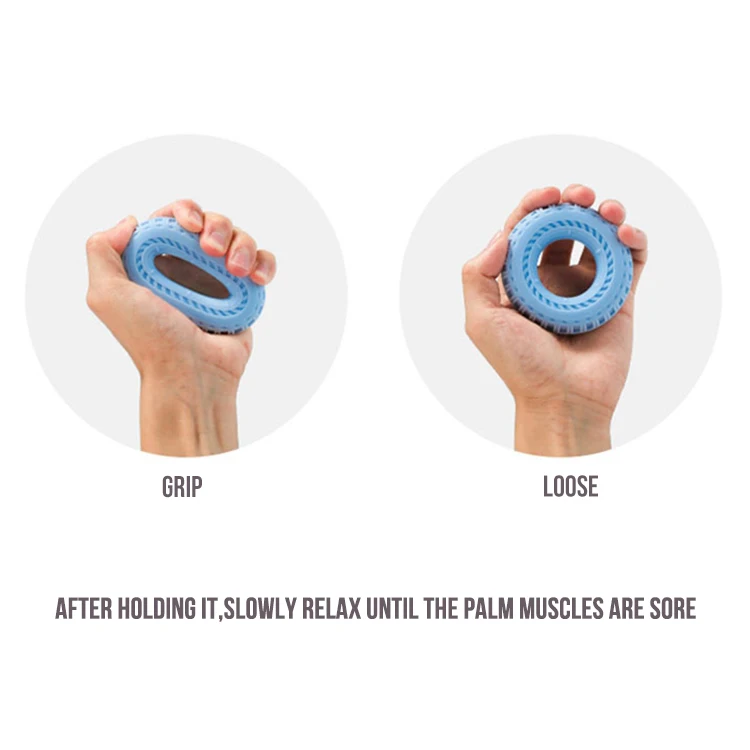 Finger Strength Training Exercise Colorful Silicone Hand Grip Ring