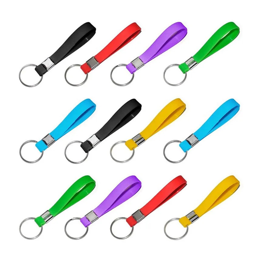 Silicone Rubber Car Men Women Bracelet Keychain Wristlet Promotion Gift Wristband Personalized High Quality Soft Cool Keychain