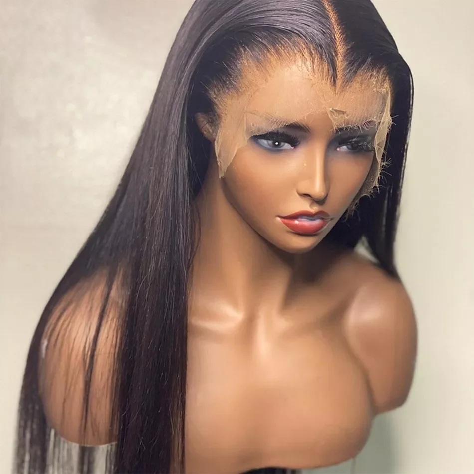 Wholesale Straight Brazilian Hair HD Lace Wigs,full lace frontal wig with baby hair,Virgin human hair wigs for black women
