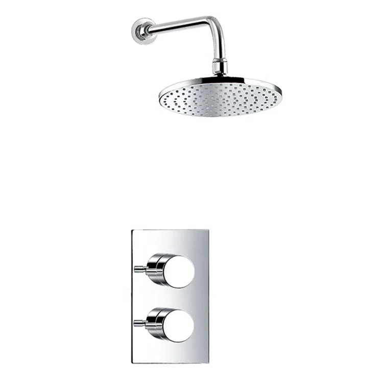 Thermostatic Concealed shower set shower valve brushed nickel shower mixer