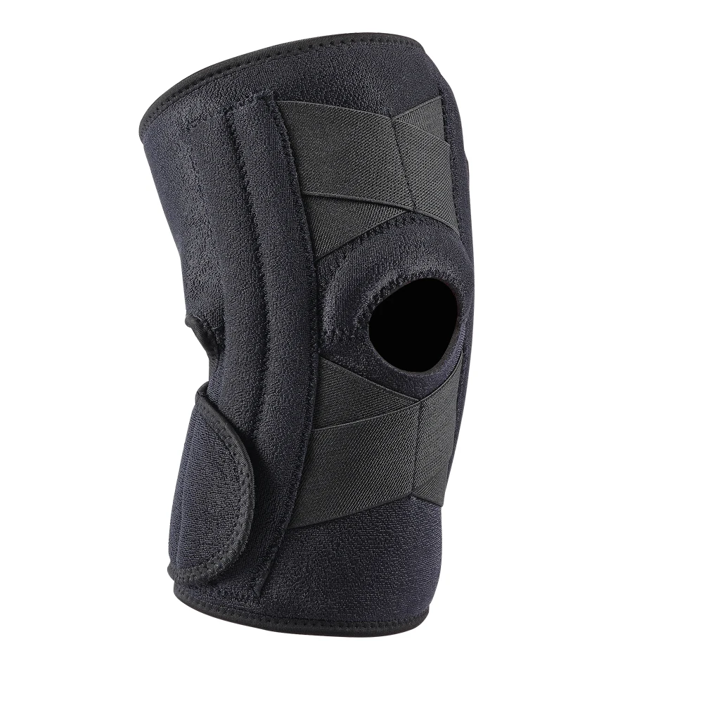 compression knee support brace with side stabilizer knee brace sports strap adjustable