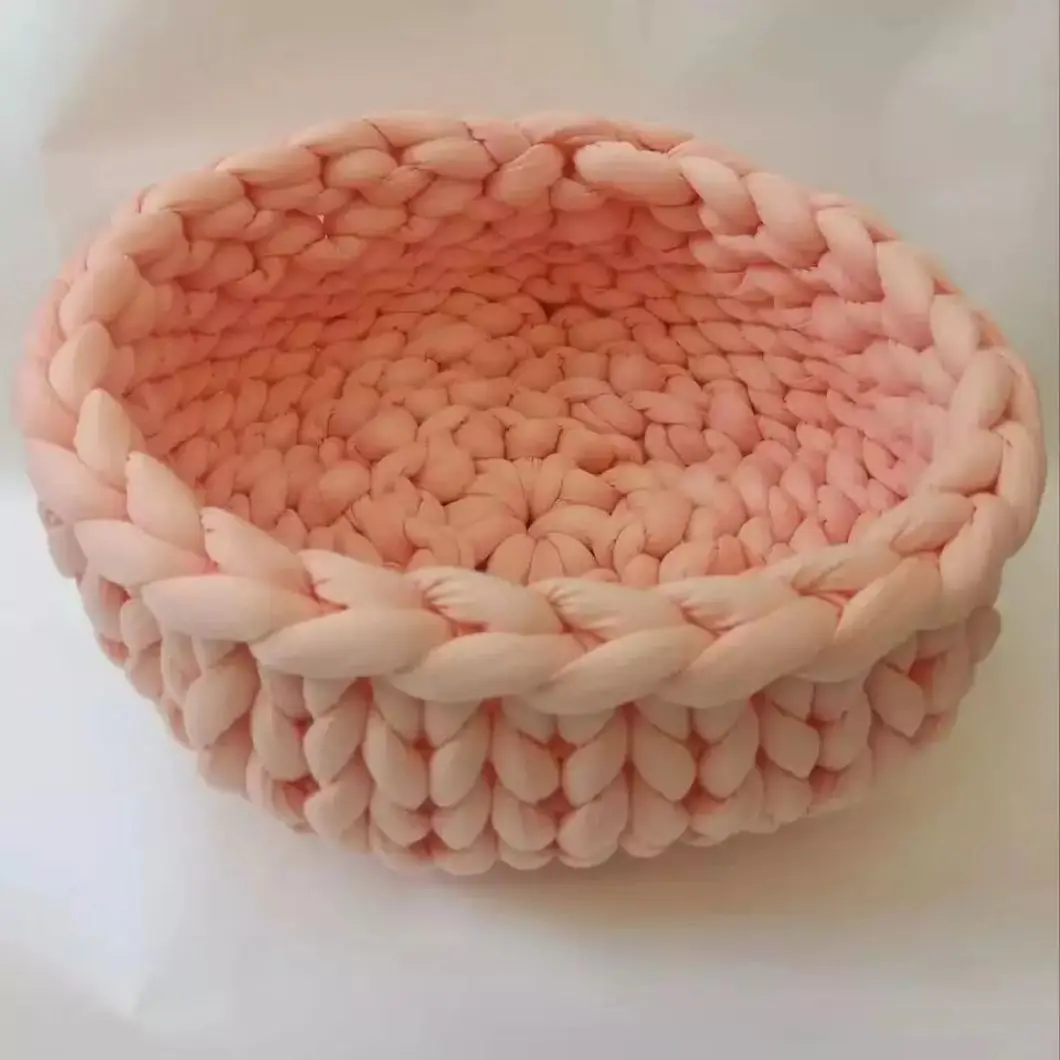 Washable handmade soft  dog cat bed nest multi-colors woven core filling cotton coarse wool pet nest