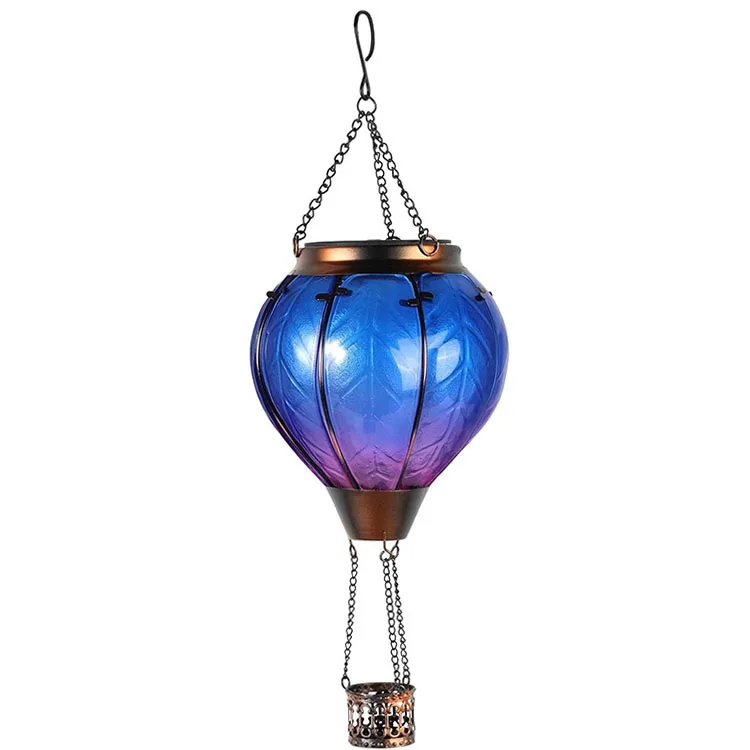 Rechargeable Solar Garden Light  LED Hanging Lantern & Hot Air Balloon Design Available on Alibaba