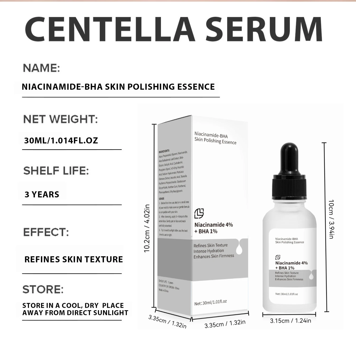 LANTHOME New Facial Care Serum Soothes Irritation Redness Swelling Wrinkles Niacinamide Facial Serum