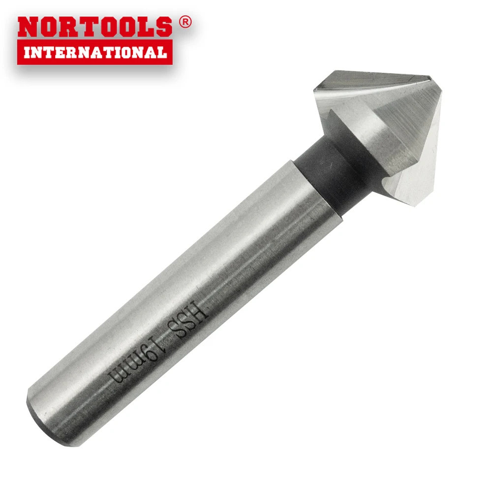 High Quality Bright Finished HSS 3 Fluted Round Shank Countersink Drills DIN335C for Metal Drilling