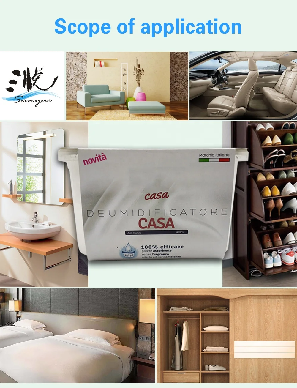 400ml  Paper card dehumidification box fragrance dehumidifying bag dehumidifier box