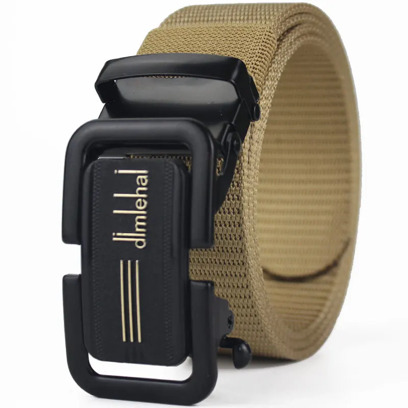 nylon fabric belt manufacturers iron automatic buckle casual belt printed logo canvas jeans men belt