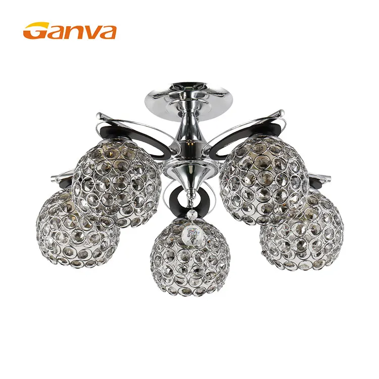 Antique Indoor Dining Room Bedroom Decorative Hanging Crystal E27 Chandelier Ceiling Light