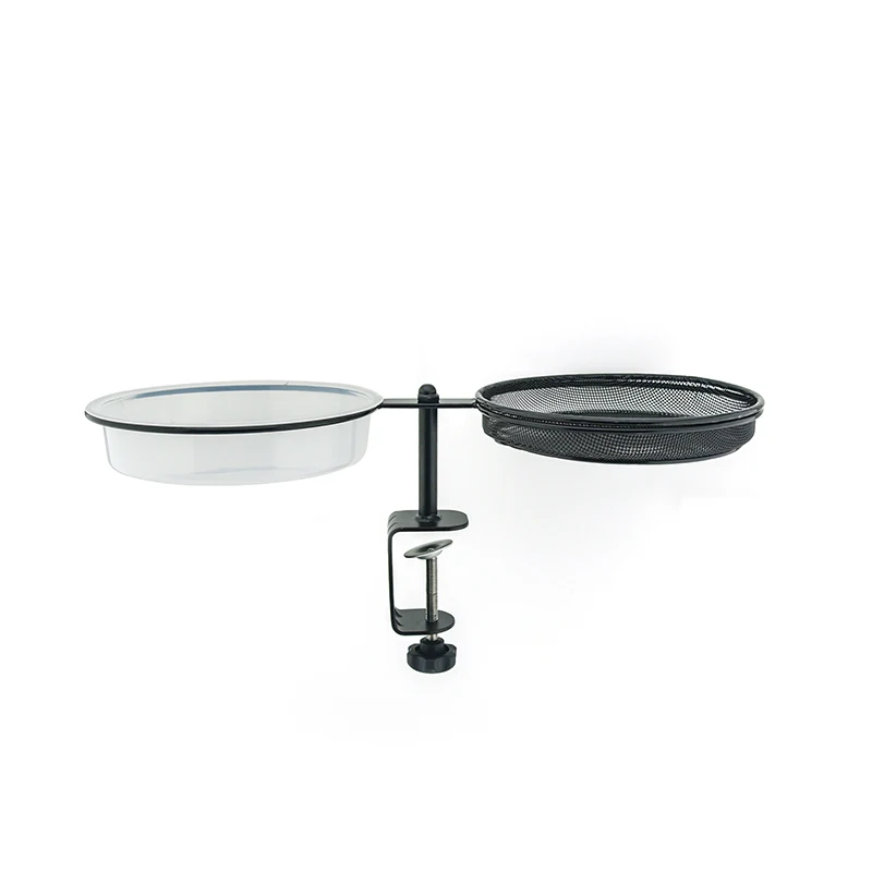 
Deck mounted bird metal mesh bowl feeder and bath, wind proof bird feeder 