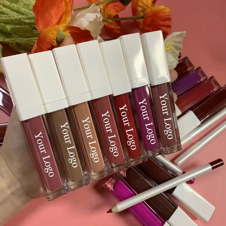 Lancybeauty Custom Your Logo Glitter Lipgloss Gloss Bulk Wholesale Vendor Makeup Cute Private Label Lip Gloss