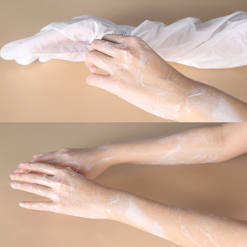Customized Lavender Hyaluronic Long Wax Care Moisturizing Anti Aging Sheet Hand Mask