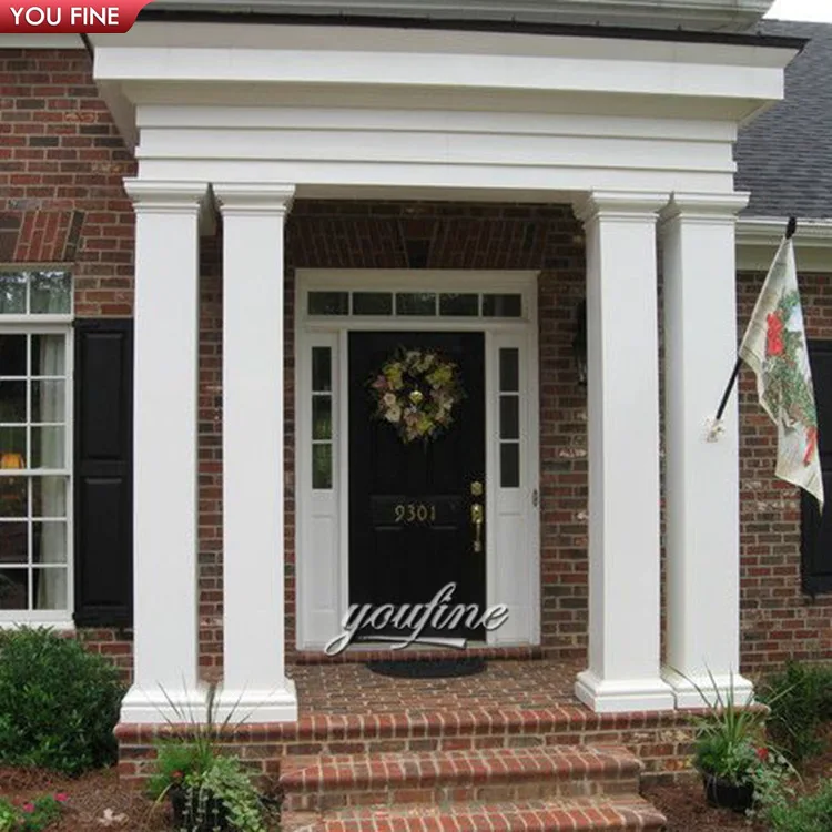 Custom Hand Carved Natural Stone Marble Stone Roman Column Square Pillar