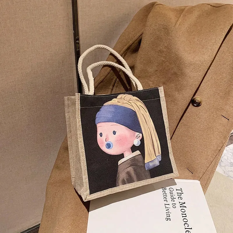 
Wholesale Colorful Promotional Luxury Jute Grocery Hessian Carry Tote Shopping Bag 