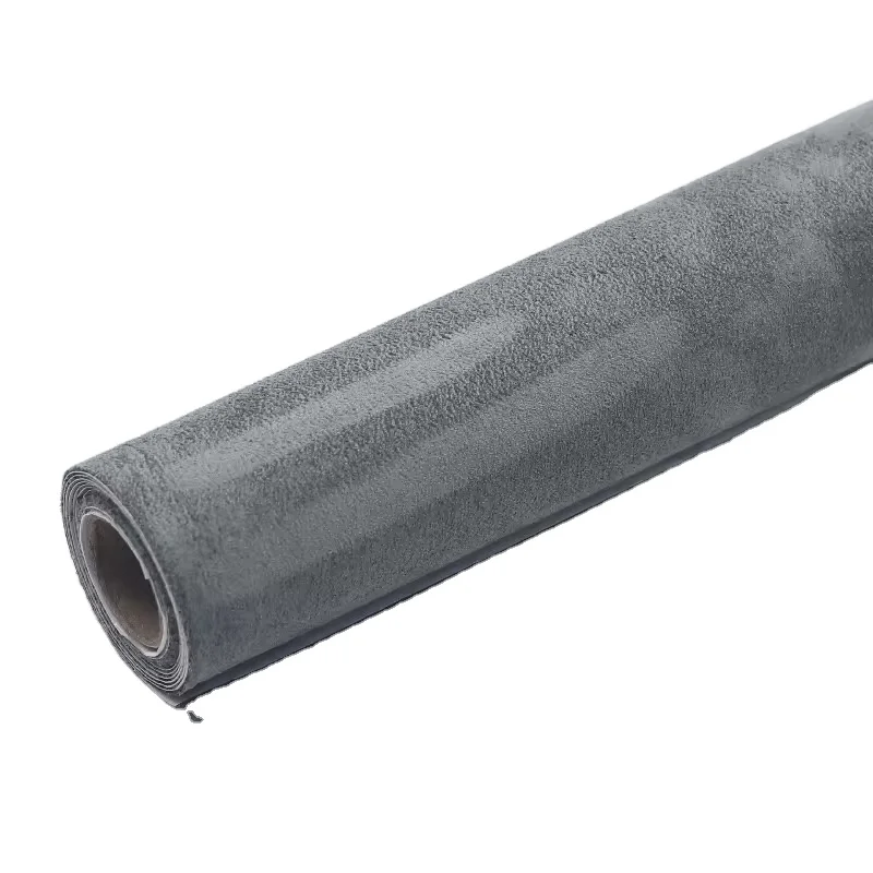 dark grey suede vinyl film Fabric Car Wrapping Velvet Vinyl Film alcantara wrap For Car Decoration