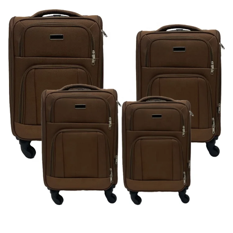 Soft Lightweight 600D Eva Fabric 20 24 28 32 4 Wheel Trolley Suitcase Business Travel Bags Luggage Set Of 4 Size Large Suitcases