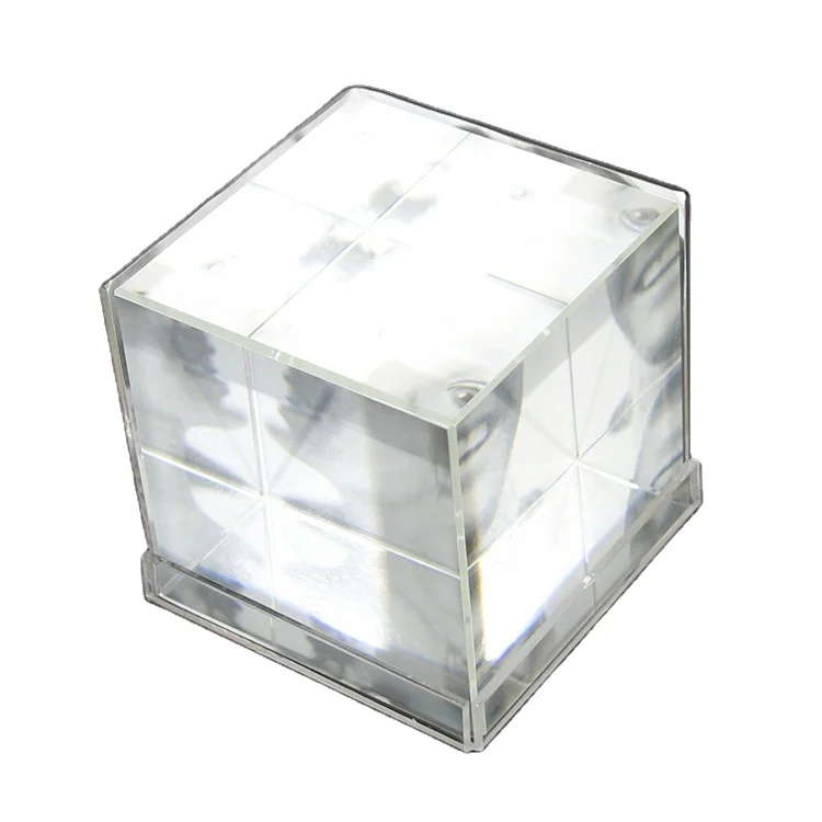 4-сторонние с украшением в виде кристаллов акриловая магнитная фоторамка акриловый куб