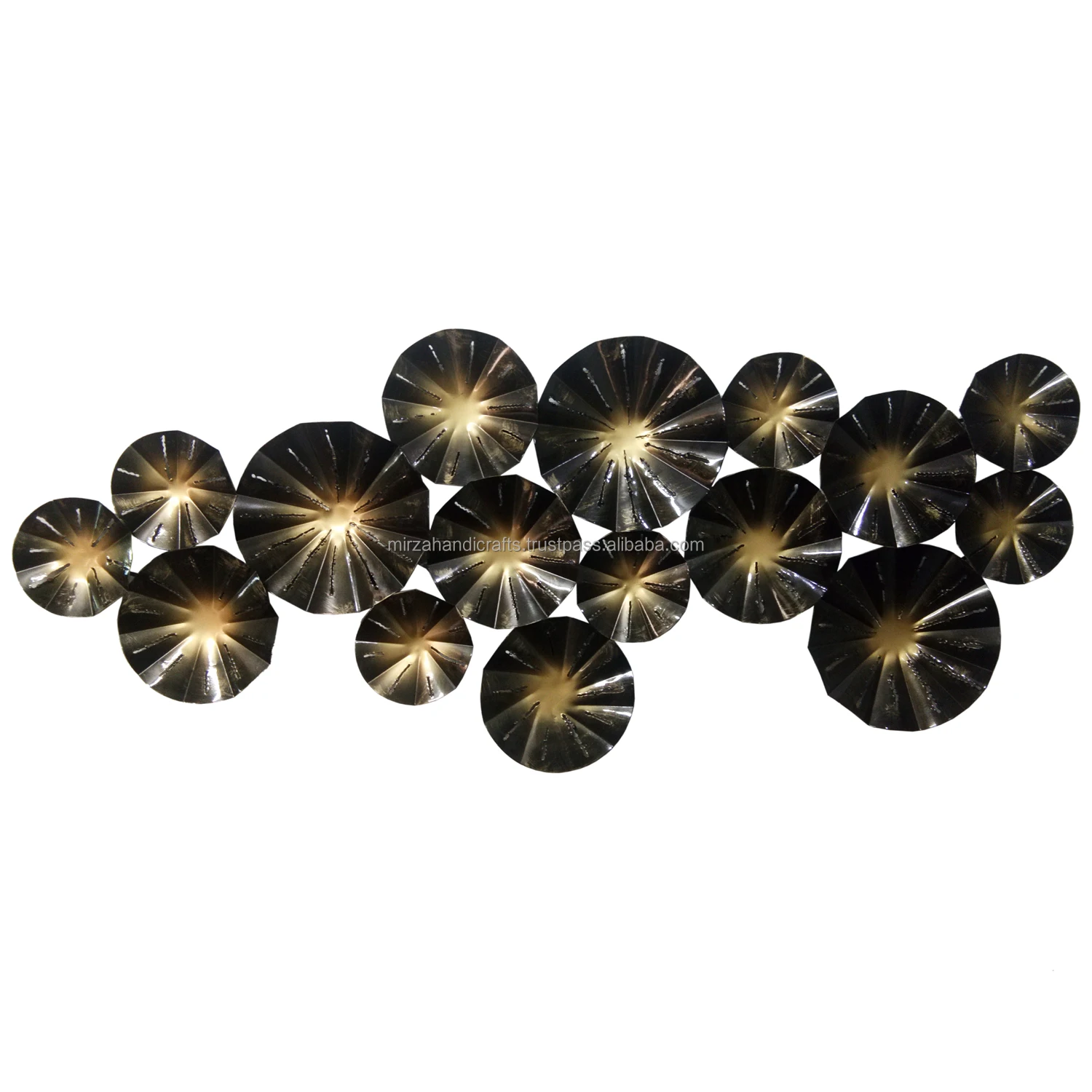 Creative 3D Stereo Wrought Iron Round Shape Crafts Home Livingroom Wall Decoration Art