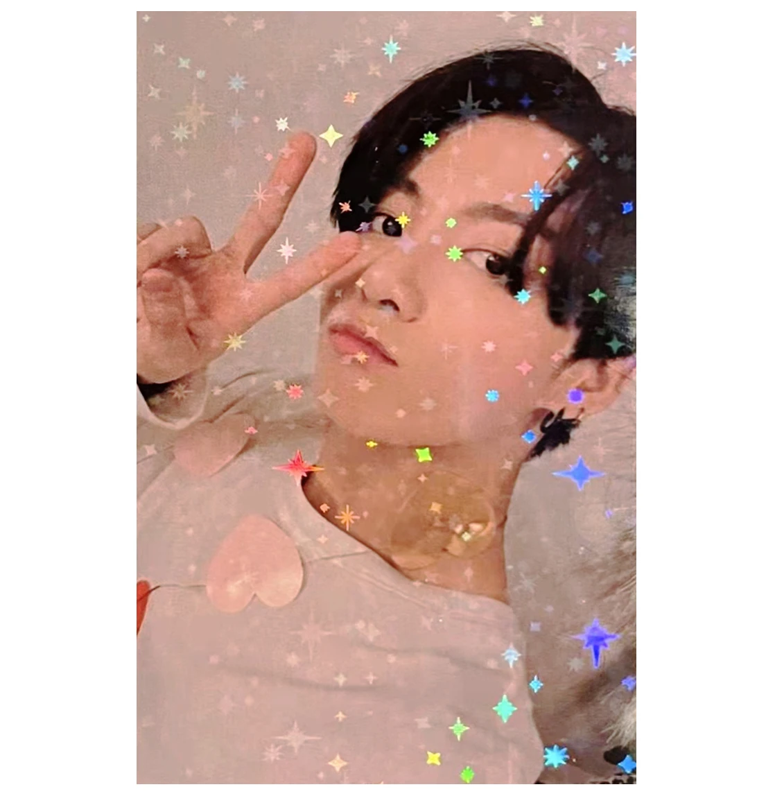 Custom Kpop idol support goods print laser photo card