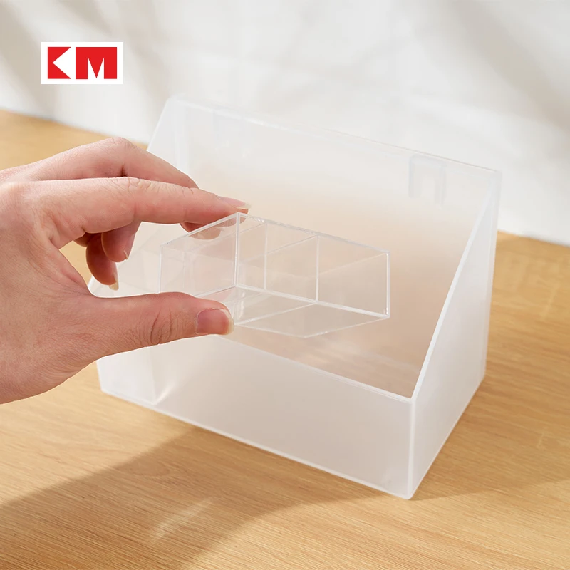 KM5112 Makeup Storage Box Bathroom Vanity Shelf Countertop Make Up Brushes  Box Jewelry Storage Box