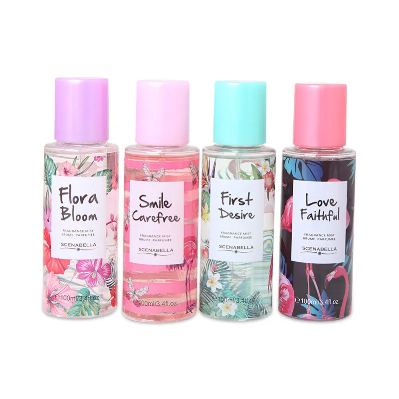 OEM 100ml Flower Scent Deodorant Fine Fragrance Mist Body Spray Women Perfume