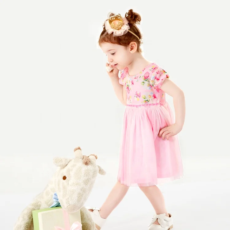 Sweet casual modern girl dress flower girl dress 2 year old girl dress